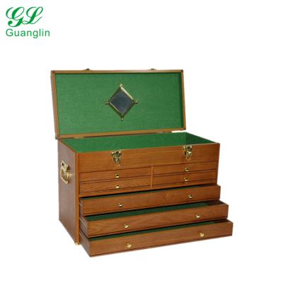 China Vintage Durable Wooden 7 Drawer Handmade Tool Cabinet for sale