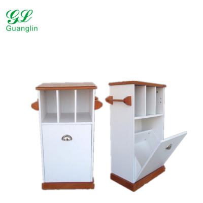 China Durable wooden morden bathroom cabinet with trash can holder for sale