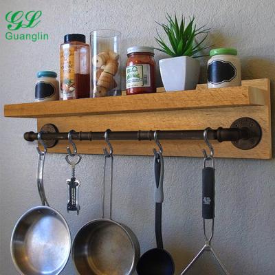 China Sustainable Cooks Standard Wall Mount Pot Rack Kitchen Wall Rack for sale