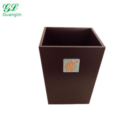 China Customized Sustainable Ceramic Chip Wooden Waste Bin for sale