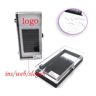 China Natural Deep Black Eyelash Extension Lash Trays Wholesale 0.03 Different Classic Eyelash Extensions for sale