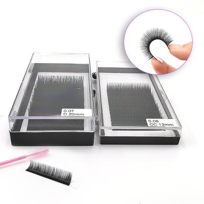 China Private Lashes Best Natural Eyelash Extensions Mink Classic Dual Density 20mm for sale