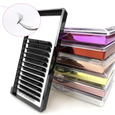 China Volume Fans Easily Custom Eyelash Extensions Packaging Wholesale Eyelash Extension Box Mix Fan Easy Volume for sale