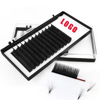 China Volume Fans Darker Black Premium Materials Easily Automatic Eyelash Extensions Fans For Volume Eyelash Extension Mink for sale