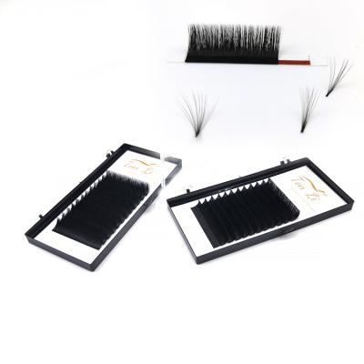 China Volume Easily Fan Matte Mink Eyelash Extension Siberian Dense Curl Quick Fanning Eyelash Extensions cc D for sale