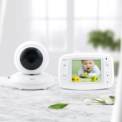 China 2.4inch LCD Display 2.4ghz Digital Wireless Voice Built-in Siren Two Way Audio Video Baby Cam Monitor for sale