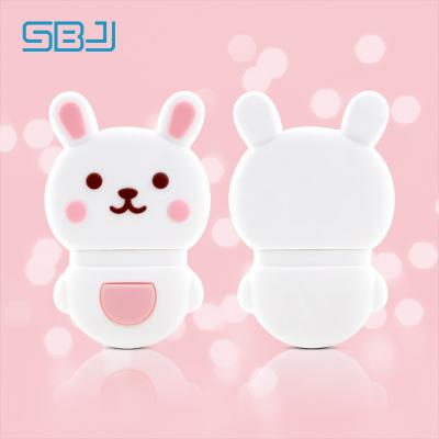 China Cute Toy Soft Sound Effect Rabbit Bear Soother Click Vibrating Baby Pacifier Silicone Baby Teether for sale