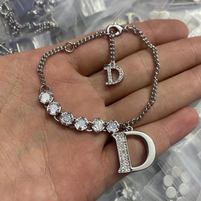 China Other LUOTEEMI Women Luxury Jewelry Classic Design AAA+ Around 0.5 Carat Cubic Zircon Diamond Tennis Bracelet for sale