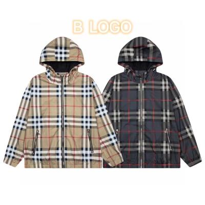 China Brand 2022 wholesale new product breathable B all kinds of famous brands 100% cotton men's and women's big checked jacket hooded jacket for sale