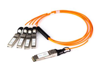 Cina 3.3v 140g Qsfp+ dirigono il cavo dell'attaccatura verso un cavo ottico attivo Om3 100m di 4 Sfp Aoc in vendita