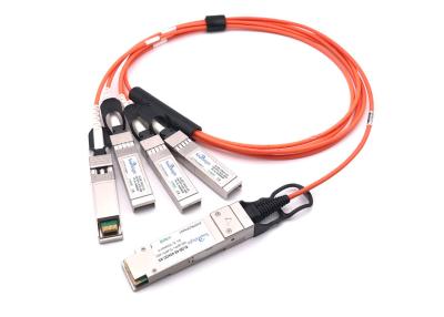 China 10.3G/CH Active Dac Cable 40g QSFP+ to 10g 4sfp+ Om3 100m For Data Center for sale