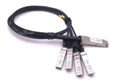 Κίνα 5M 100g Qsfp28 σε 4sfp+ 10g Dac για το κέντρο δεδομένων κατευθύνουν, καλώδιο qsfp28 dac προς πώληση