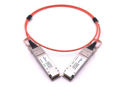 China 40GBase AOC QSFP+ direct attach Active Optical Cable 10 meters 10.3G/CH Datarate for sale