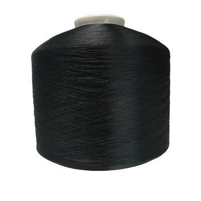 China FDY DDB viable semi dull dope dyed 100% twisted 50 denier black polyester yarn 50 fdy D 48 for weaving for sale