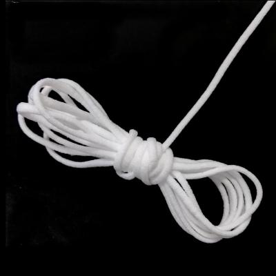 China Wholesale Nylon Spandex Elastic Mixed White Flat Round Yarn Elastic Rope Cord For Facemask Material for sale