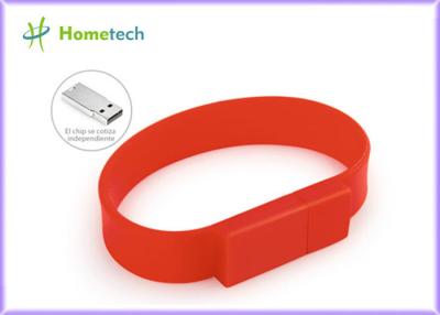 China Custom Silicone Bracelet Usb Flash Drive 4GB L 220mm X W 18mm X D 8mm for sale