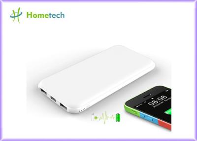 China Ultra Thin portable 2 charging ports compact power bank 10000mAh Li - polymer battery for sale