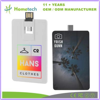 China Portable Credit Card Shape USB C Flash Drive With Durable Metal Casing For Digital Storage for sale