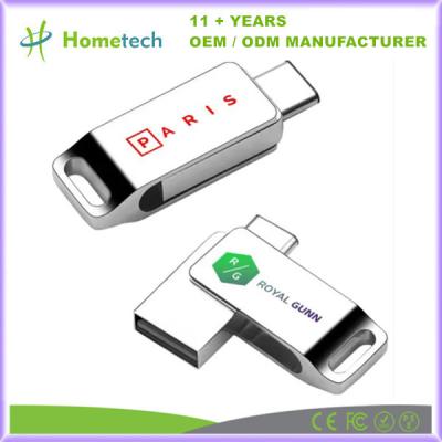 China Silver Waterproof Type C USB Flash Drive with Large Capacity 512GB Customized for sale