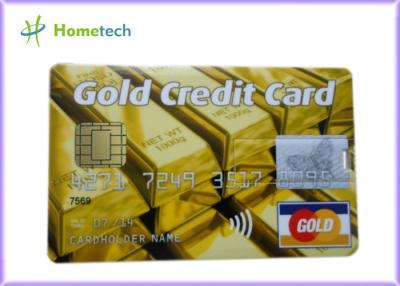 China Real Capacity 2gb / 4gb / 8gb  16gb 32gb GOLD Credit Card shape USB Storage Deivce for sale