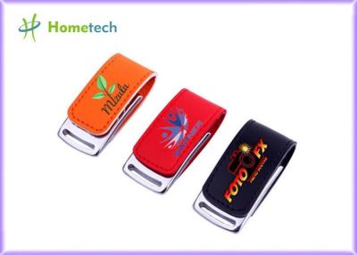 China Customer Logo Leather USB Memory Stick Flash Drive Pendrive 16GB 32GB 64GB for sale