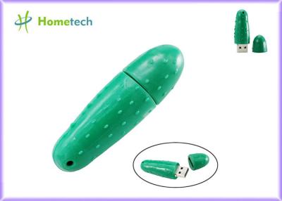 China Cucumber Shape USB 2.0 Memory Flash Drive 8GB Green color for sale