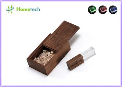 China Data Storage 3.0 Wooden Crystal Usb Flash Drive 4GB 8GB 16GB 32GB 64GB 128GB for sale