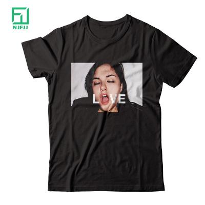 China Regular High Quality Women's Cotton T-shirt Black Plastisol Heat Transfer T Shirts For Girls for sale