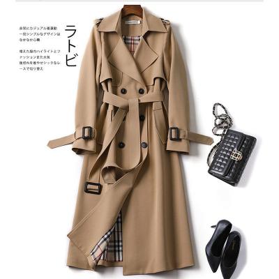 China 2022 British Popular Women's New Korean Mid Length Ditch Coat QUICK DRY Over - Knee Overcoat For Spring Autumn for sale