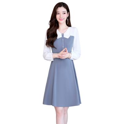 China Spring Autumn Casual Fashion Long Sleeve Thin Chiffon Dress Customized Hot Sale Washable for sale