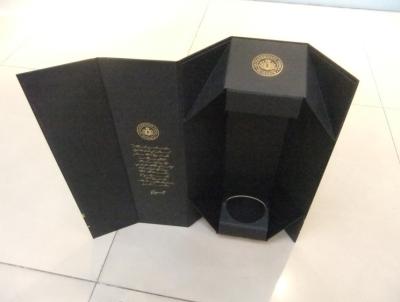 China Luxury custom paper box cardboard wine bottle gift packaging box for sale