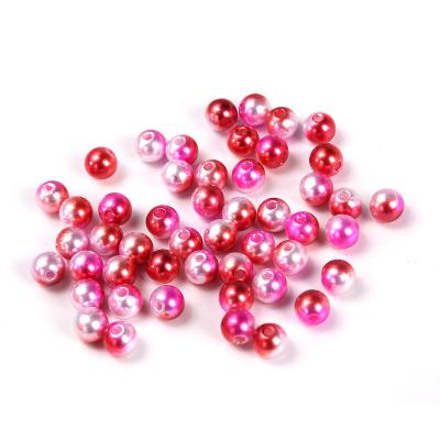 China Hot Sale 8mm Chunky Round Rainbow Imitation ABS Plastic Loose Bead A014 Colorful Bead Beads For Necklace Jewelry for sale