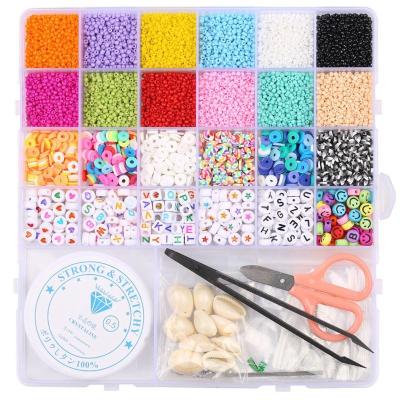 China K008 Casual/Sporty Glass Seed Bead For Bracelet Making Kit Jewelry Making For Kids Alphabet Letter Beads Bead Craft Set For DIY for sale