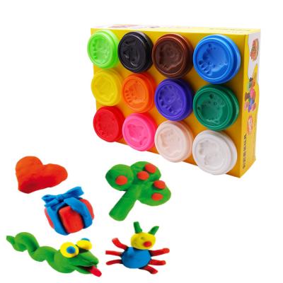 China Diy Clay 12 Colors Soft Playdough Clay In A Color Box Own Brand Playdough Diy Playdough for sale