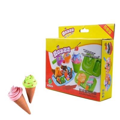 China Diy Clay Baby Girl Toy Ice Cream Soft Play Dough Making Set Pretend Game Toys Clay GamesPlaydough juguetes Para los ninos for sale