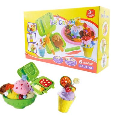 China Diy Clay Interesting Creative Playdough Toys Soft Toy Games Ice Cream Maker Machine For Kids Play Dough for sale