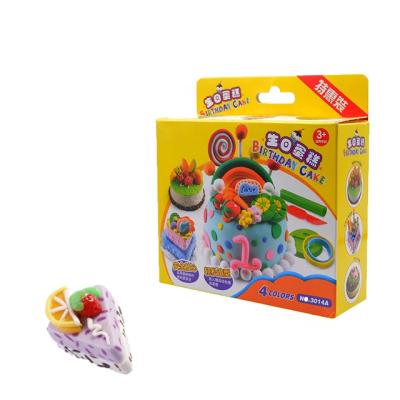 China Diy Clay Soft Clay Juguete Cocina Birthday Cake Making Set Play Kitchen Toys Play Dough Cooking Set For Kids for sale