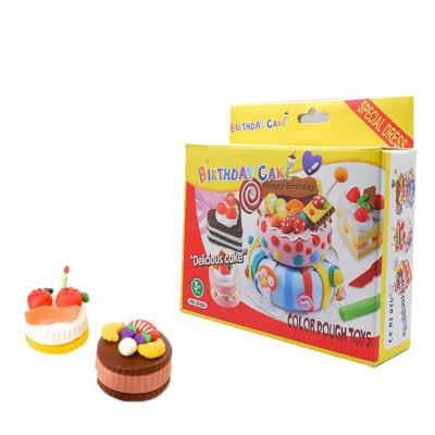 China Diy Clay Pretend Play Kitchen Birthday Soft Cake Making Play Dough Kids Play Kitchen Set for sale