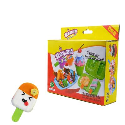 China Diy Clay Luxury Kids Toy Ice Soft Cream Clay Pretend Toys Kids Girls Roys Mud Making Set for sale