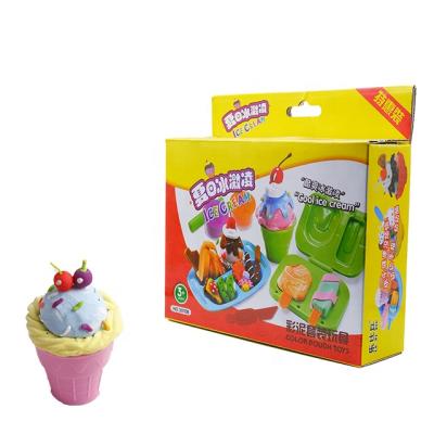 China Diy Clay Home Supermarket Kitchen Toys Soft Ice Cream Play Dough Making Set Clay Other Toys Children Slime Toys for sale