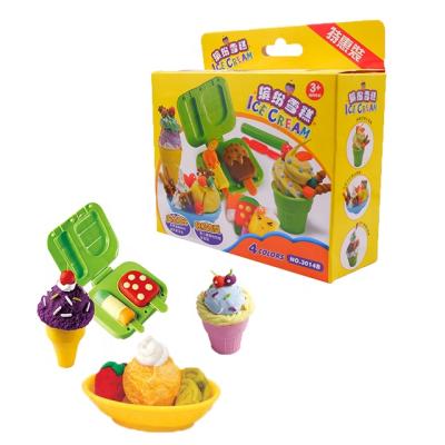 China Diy Clay Plasticine Mold Toy Making Model Tools Diy Soft Ice Cream Machine For Kids for sale