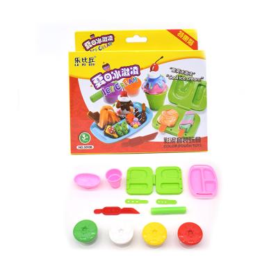 China Kitchen Toys Ice Cream Making Machine Playdough Set Modeling Clay Tools Educational Toys For Kid NO.3010B for sale