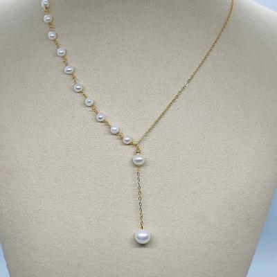 China Cute Explosive Styles Are Handmade 14K Gold Filled High Quality Chain 4-5mm Freshwater Pearl Necklace for sale