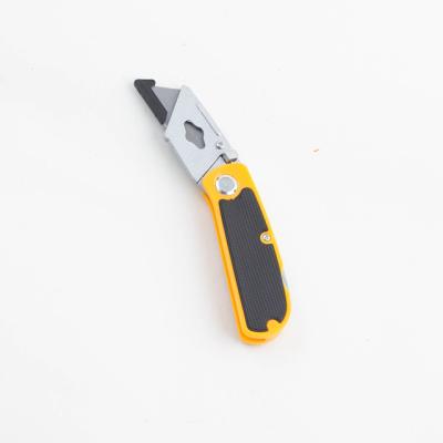 China Best Wholesale Open Swivel Knife Blade Box Cutter Multifunction Foldable 19mm Folding Utility Knife for sale