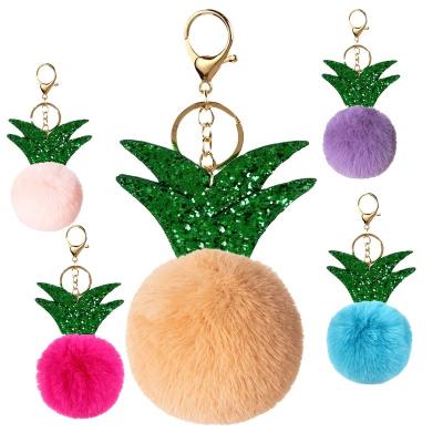 China Environmental protection the latest Christmas tree bag charm key chain tassel key chain popular ethnic colorful ball fluffy pendant sequin key chain for sale