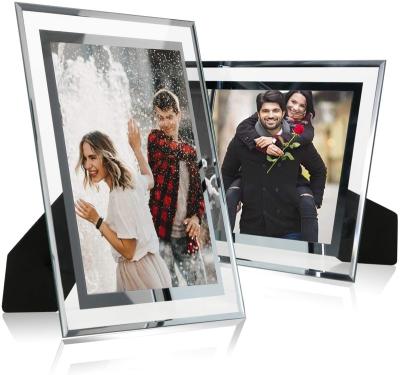 China European hot sale photoframe crystal glass photo frame Amazon certificate glass view customize photo frame porta glass cheap retrato for sale