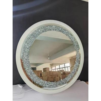 China Minimalist GOOD QUALITY Home Decor LED Frameless Mirror with USB Charging Sliver Modern Round Mirror Circle Mirror for Bath Room Espejos for sale