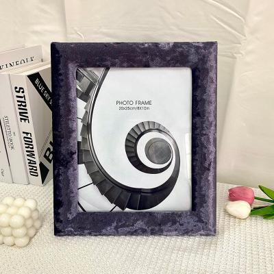 China Souvenir 20x25 Photo Frame Retro Vintage As Gift Polyresin Picture Frame With Velvet Cover Black Velvet Backing Picture Frame for sale