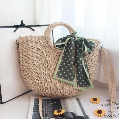 China 2021 Other Rattan Bags Women Handmade Bamboo Straw Woven Handbag Handwoven Classic Bohemian Bags for sale