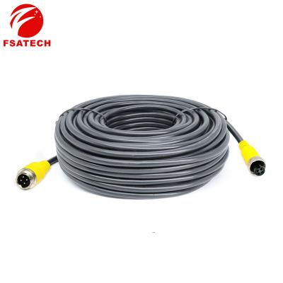 China Consumer Electronics FSATECH Wholesale Custom Length 5 10 15 20M Surveillance Core Extension Video Pure Copper Double-Shielded Cable for sale